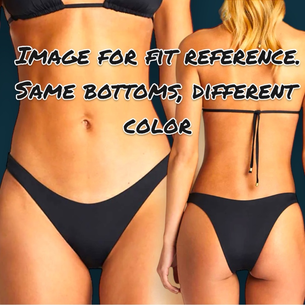 NWT Vitamin A Cali High Leg Bottoms and Mila Bandeau Top in Sea Green. Size 8/M - Picture 12 of 15